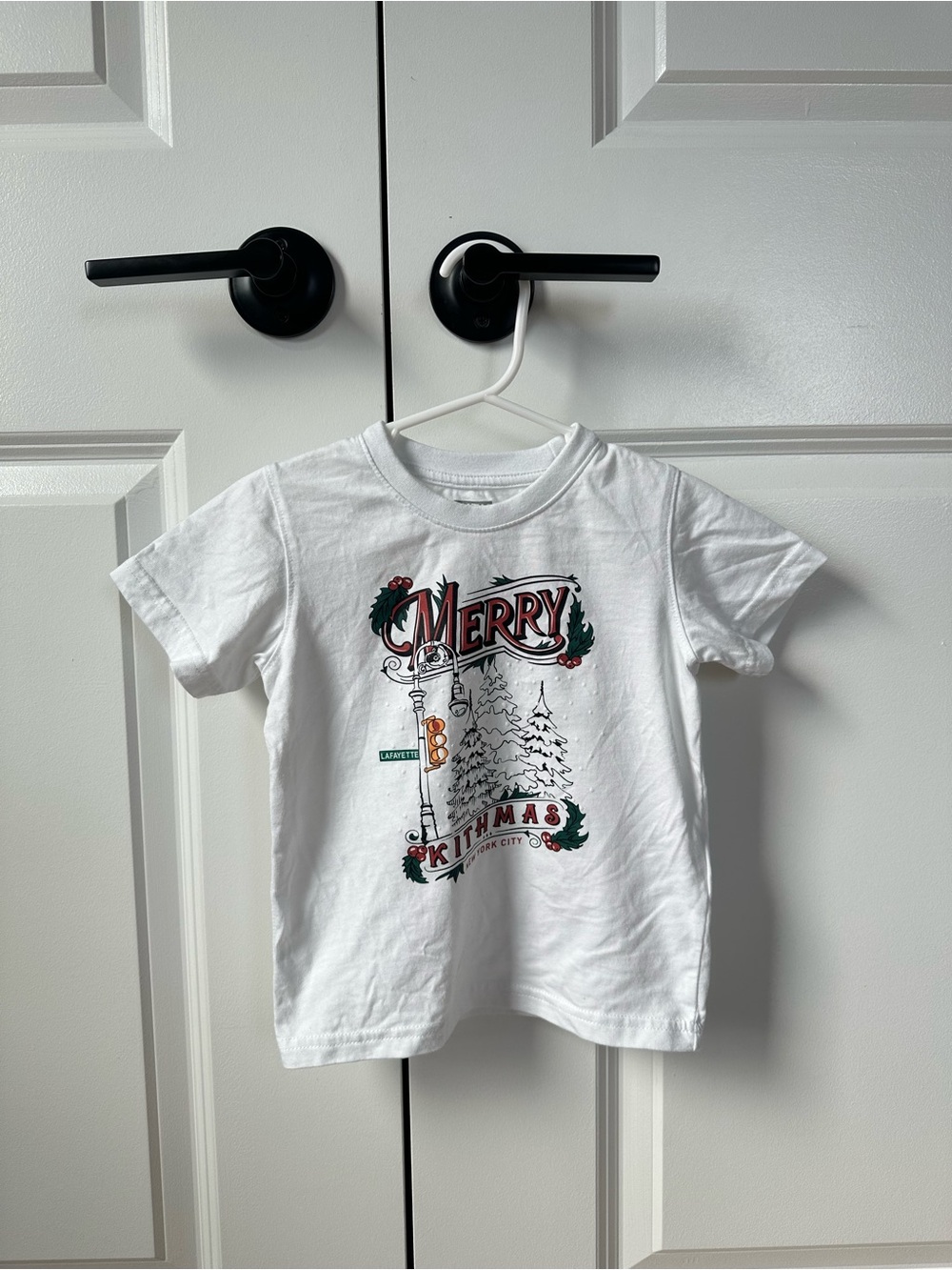 Kith White Kids 'Merry' Holiday Graphic Tee
